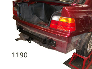 Towbar being installed on BMW 3 series 